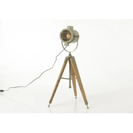 Tripod Floor Lamp Smithers Lighting £218.00 Office Mango Wood Aluminium product_features