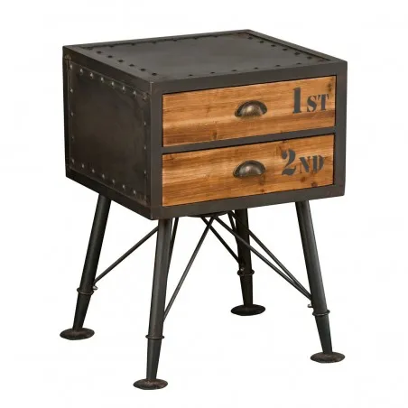 Vintage Helsing Bedside Cabinet Smithers Archives &pound;456.00 Bedroom Fir Wood Iron product_features