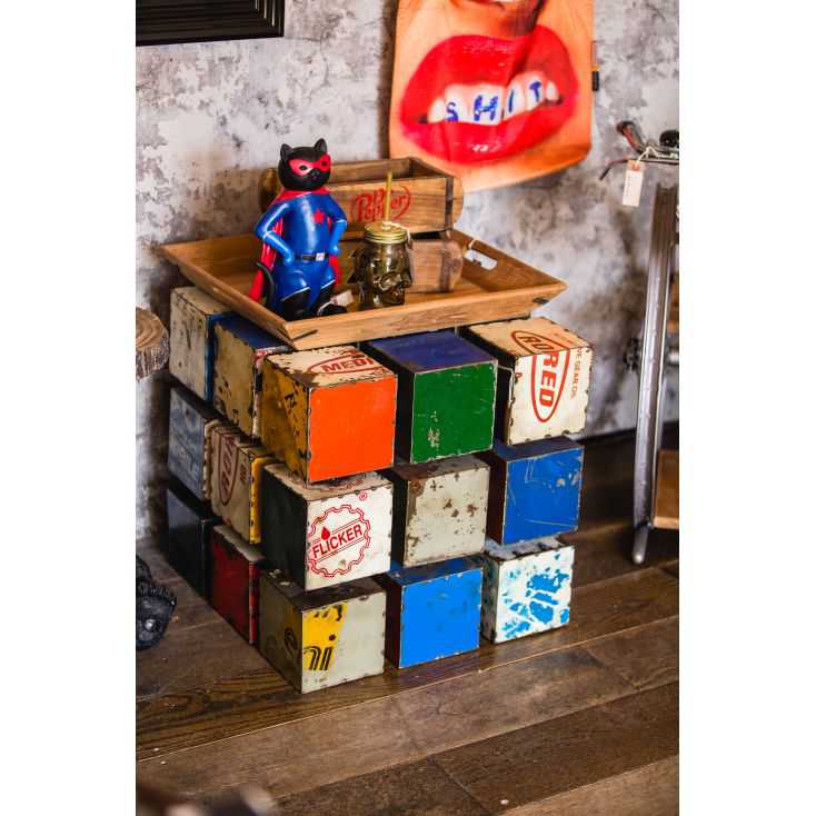 Rubik's Cube Drum Table Industrial Furniture  £1,200.00 Store UK, US, EU, AE,BE,CA,DK,FR,DE,IE,IT,MT,NL,NO,ES,SE