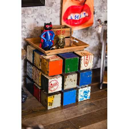 Rubik's Cube Drum Table Industrial Furniture  £1,200.00 Store UK, US, EU, AE,BE,CA,DK,FR,DE,IE,IT,MT,NL,NO,ES,SE