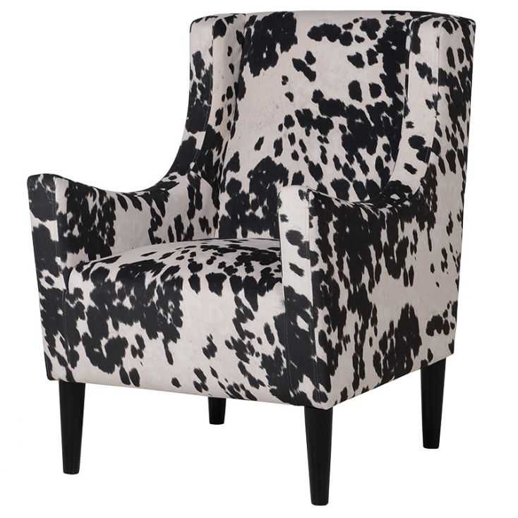 Faux Cowhide Accent Chair, Animal Print Accent Chair Uk