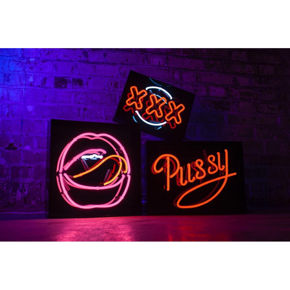 Pussy Neon Light Sign – Sassy 70s-Inspired Retro Decor for Bedroom, or Studio Vibe Smithers Gifts £95.00      product_features