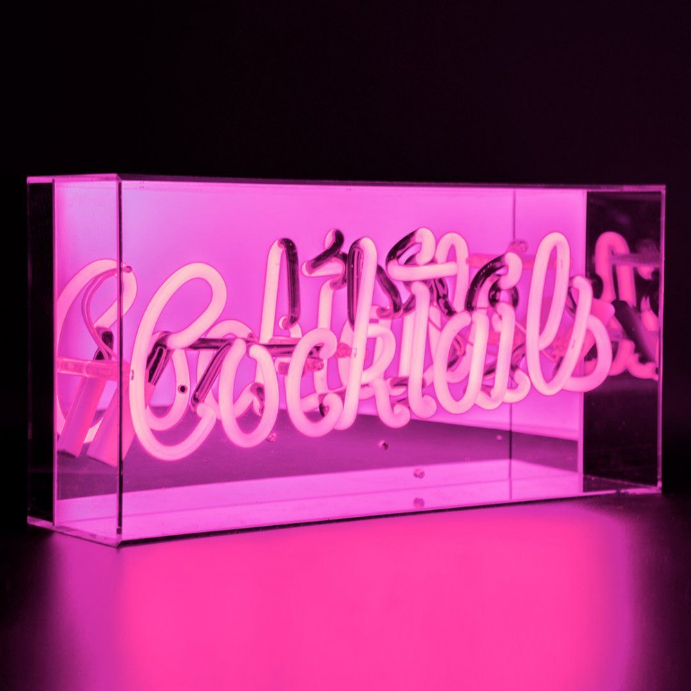 Neon Cocktail Bar Sign – Luxury Glass Tube Light for Home Bar or Party Room Decor Smithers Lighting £139.00      product_feat...