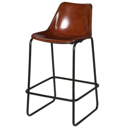 Tan Leather Bar Stool Smithers Industrial Furniture &pound;562.00 Bar Steel product_features