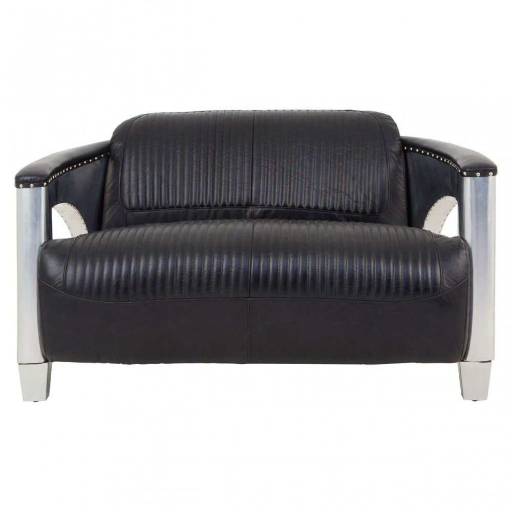 Aviator Black Spitfire Sofa Smithers Sofas and Armchairs £2,287.00 Living Room Aluminium product_features