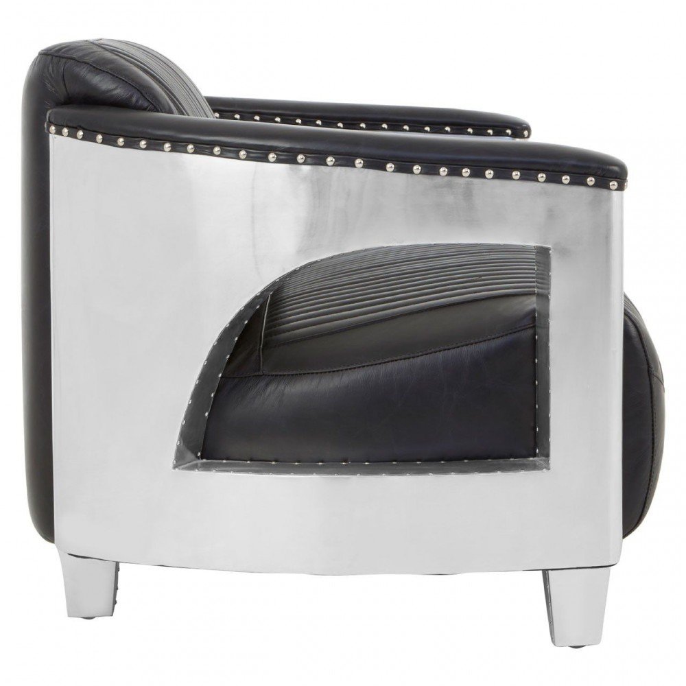 Aviator Black Spitfire Sofa Smithers Sofas and Armchairs £2,287.00 Living Room Aluminium product_features