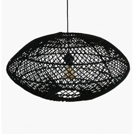 Eclipse Black Rattan Pendant Light Lighting &pound;245.00 Kitchen Diner Wicker product_features
