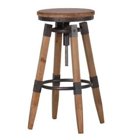 Backless Swivel Counter Stool with Wood Seat Vintage Bar Stools Smithers of Stamford £199.00 Store UK, US, EU, AE,BE,CA,DK,FR...