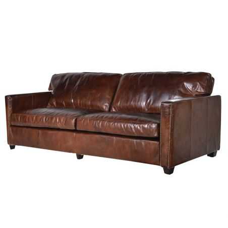 Dark Brown Leather Sofa 2 Seater 3, Distressed Brown Leather Sofa Uk