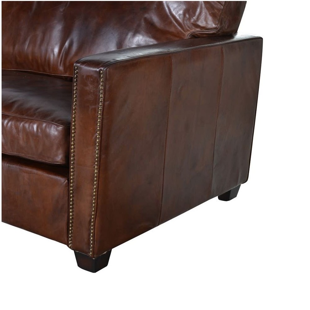 Dark Brown Leather Sofa Smithers Designer Furniture £2,350.00 Living Room product_features
