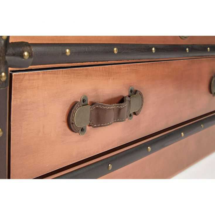 Copper Storage Trunk, Leather Trunk Coffee Table Uk