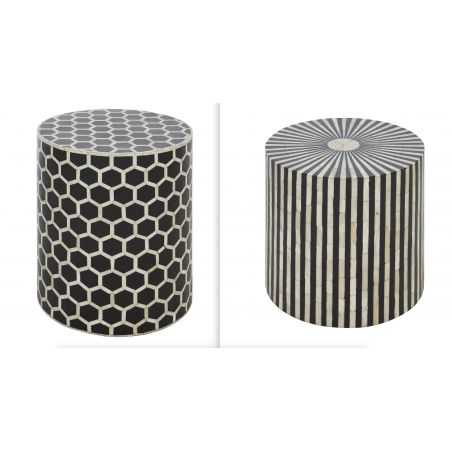 Monochrome Black And White End Side Table Side Tables & Coffee Tables  £475.00 Store UK, US, EU, AE,BE,CA,DK,FR,DE,IE,IT,MT,N...