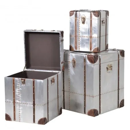 Hawker Industrial Metal Trunks Smithers Aviator £413.00 Bedroom MDF Aluminium Plate product_features