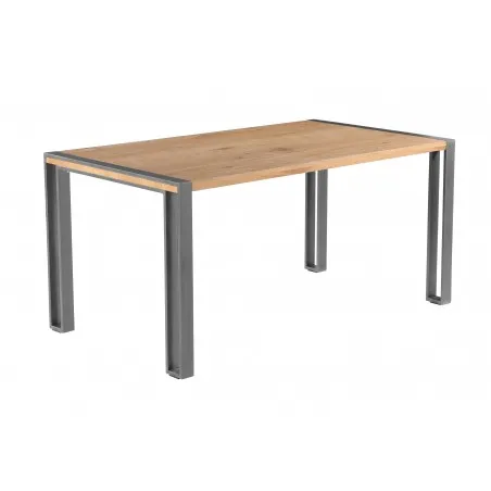 Helsing Dining Table Smithers Dining Room £367.00 Kitchen Diner Oak Veneer Steel product_features