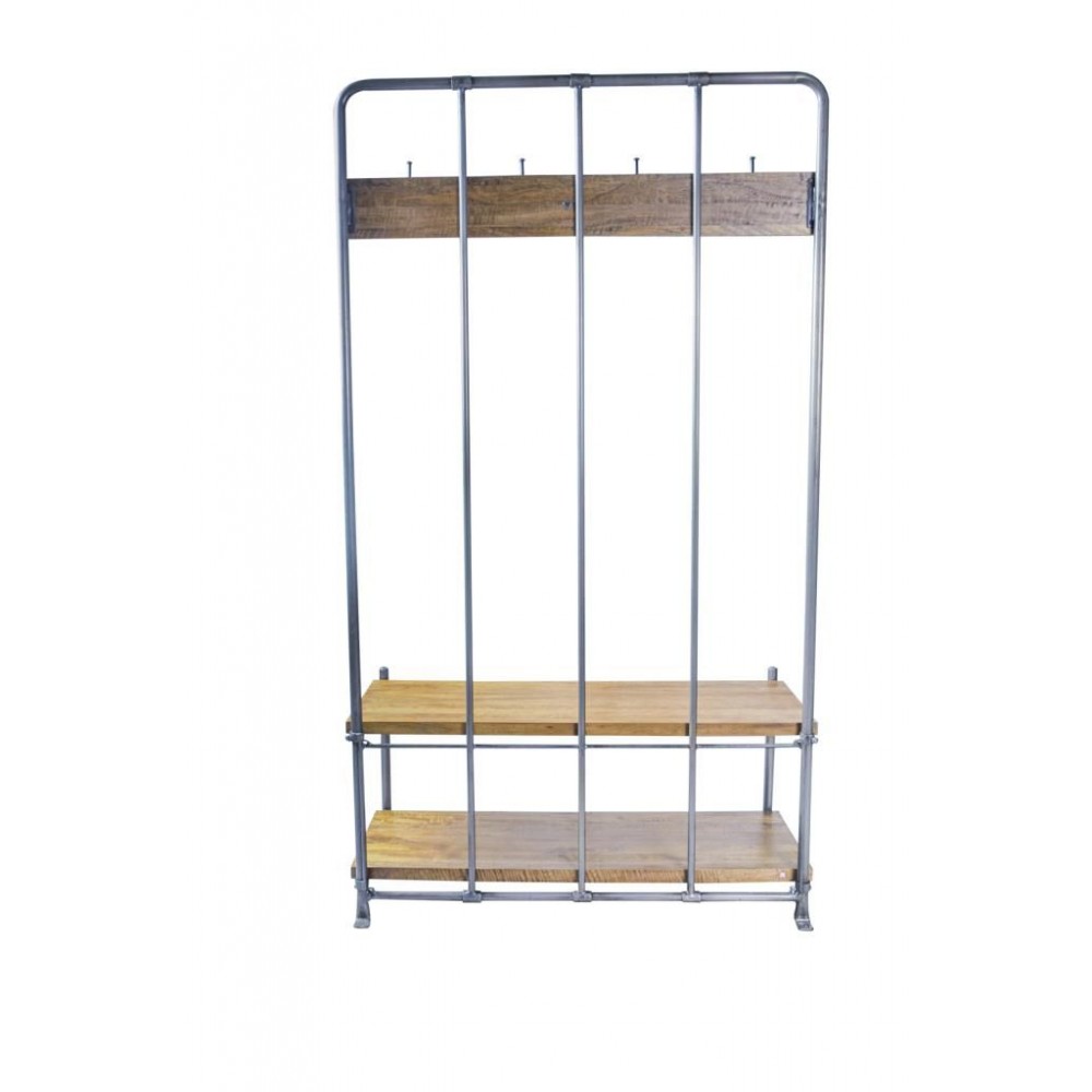 Coat Rack With Bench Seat Smithers Storage £688.00 Utility Mango Wood Steel product_features