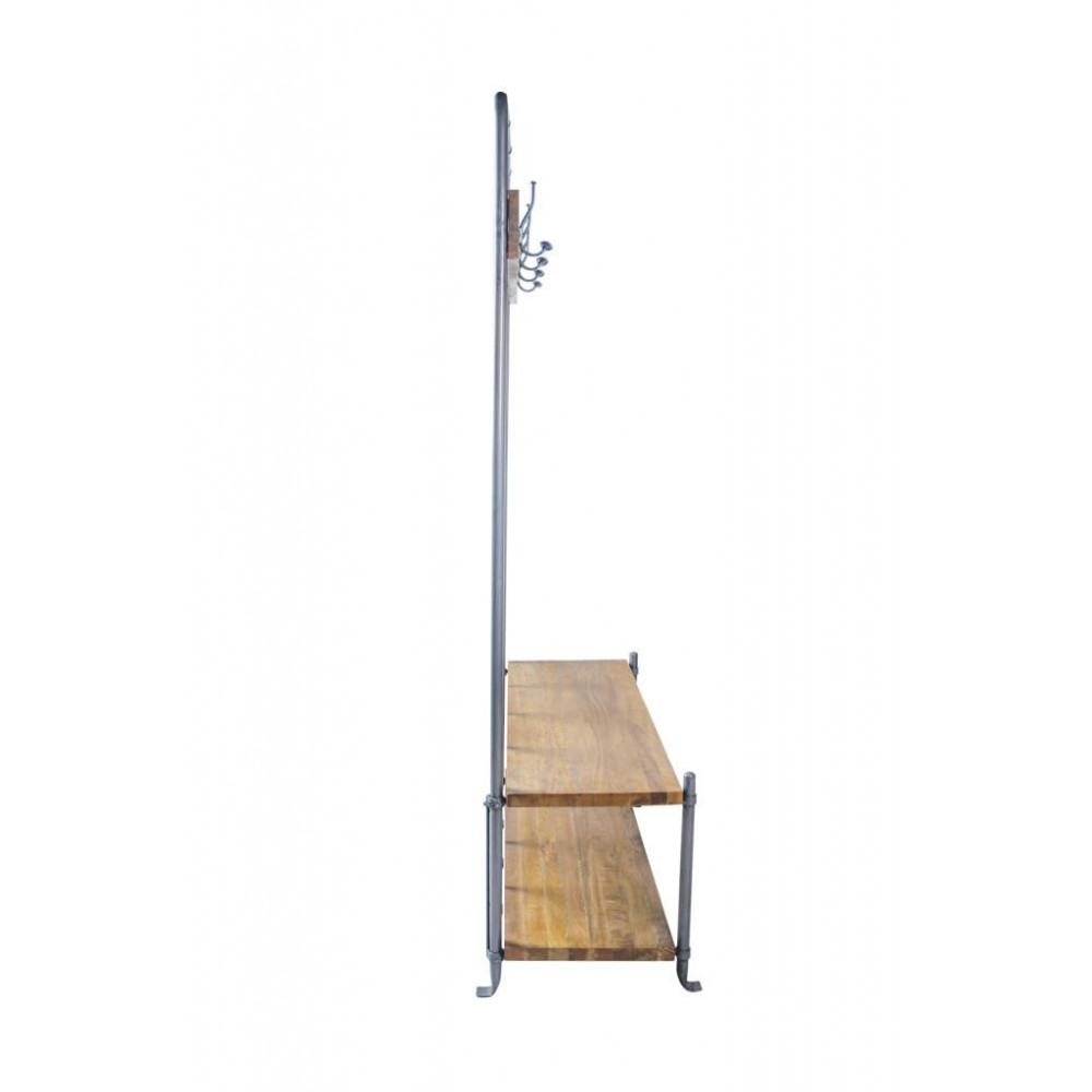 Coat Rack With Bench Seat Smithers Storage £688.00 Utility Mango Wood Steel product_features