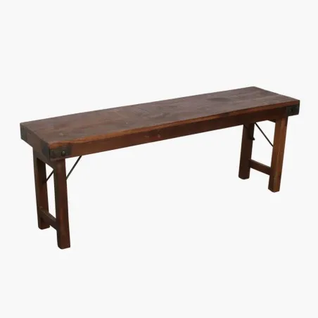 Factory Folding Wood Dining Bench Smithers Bench Seats &pound;225.00 Dining Room Reclaimed Wood Iron product_features