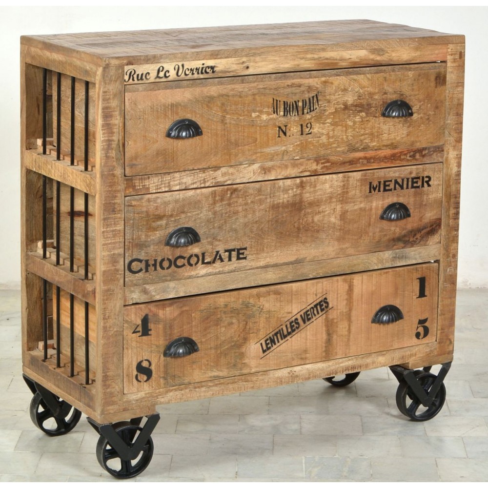 Menier Chocolate Rustic Chest Of Drawers Smithers Cabinets & Sideboards £1,132.00 Bedroom Mango Wood product_features