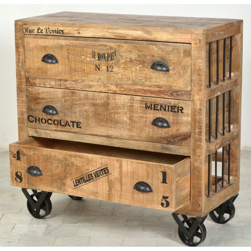 Menier Chocolate Rustic Chest Of Drawers Smithers Cabinets & Sideboards £1,132.00 Bedroom Mango Wood product_features