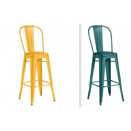 Industrial Coloured Metal Bar Stool With Backs Smithers Industrial Furniture £217.00 com product_features