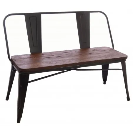 Industrial Style Bench Seat Smithers Garden £275.00 Dining Room Elm Steel product_features