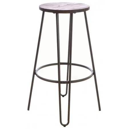 Hairpin Bar Stools Smithers Industrial Furniture £100.00 Kitchen Diner Elm Steel product_features