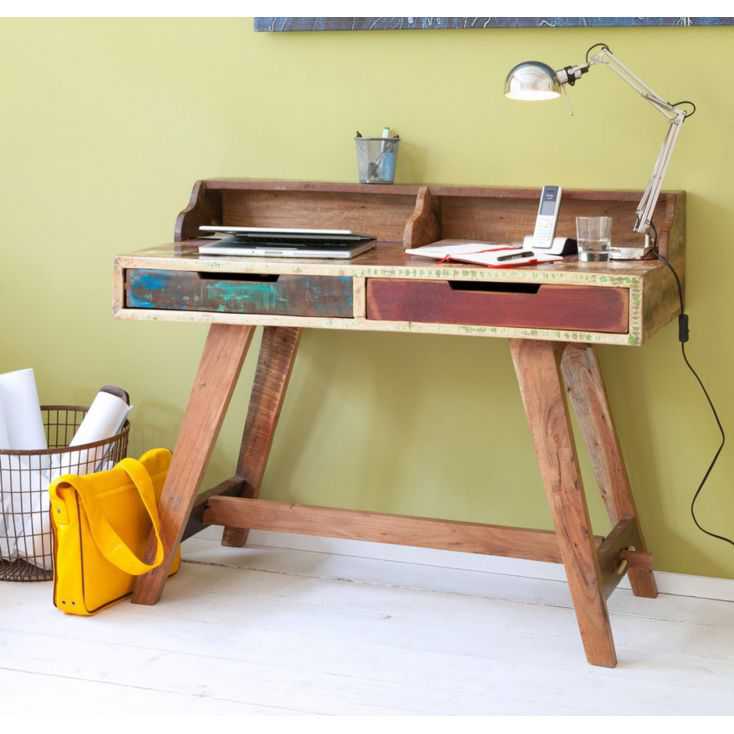 Reclaimed Wood Office Study Desk Office Smithers of Stamford £624.00 Store UK, US, EU, AE,BE,CA,DK,FR,DE,IE,IT,MT,NL,NO,ES,SE