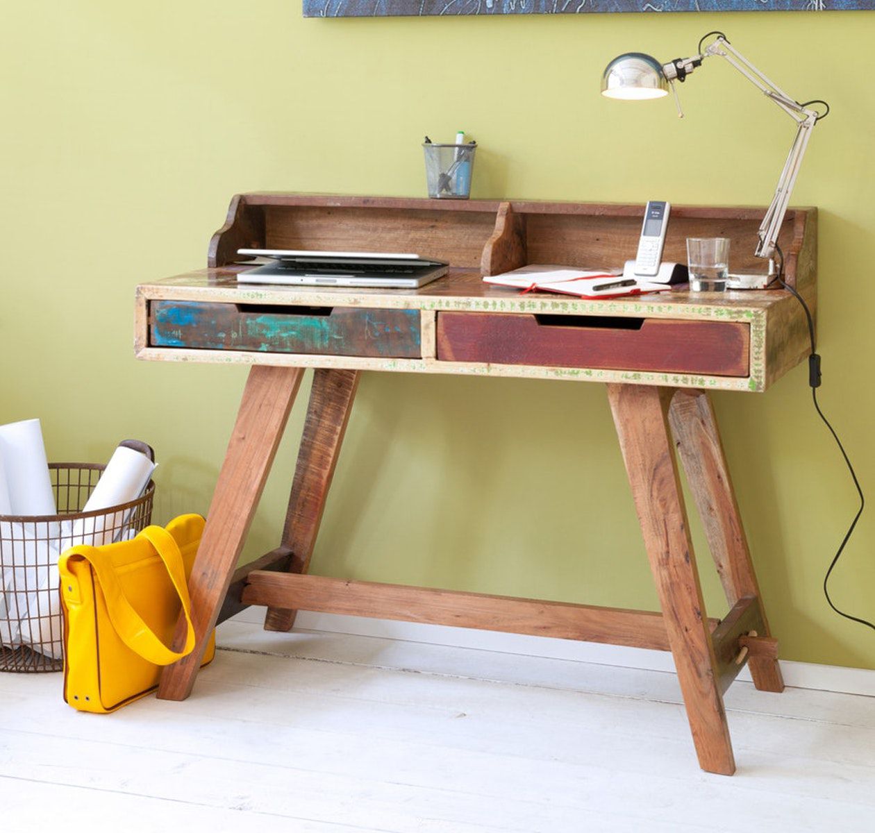 desk reclaimed wood