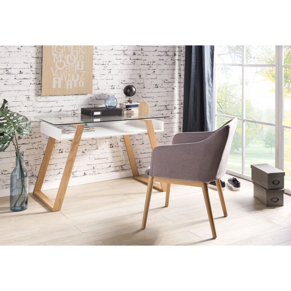 Ancillotti Glass Office Desk Smithers Designer Furniture £778.00 Office Oak Veneer product_features