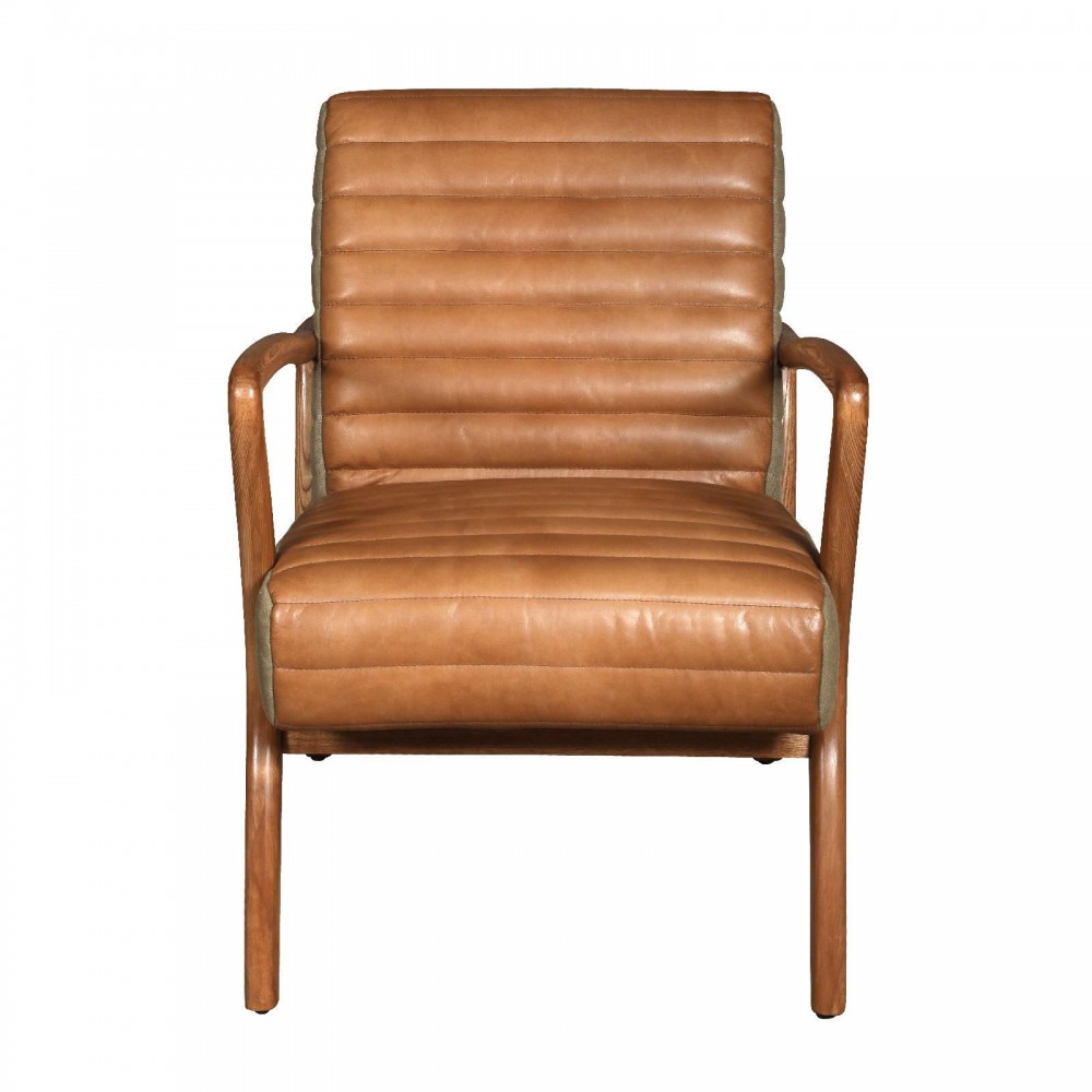 Tan Leather Armchair Smithers Designer Furniture £1,192.00 Mango Wood product_features