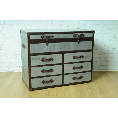 Vintage Time Traveller Trunk Set Smithers Trunk Chests &pound;1,547.00 Bedroom Teak Wood Aluminium product_features