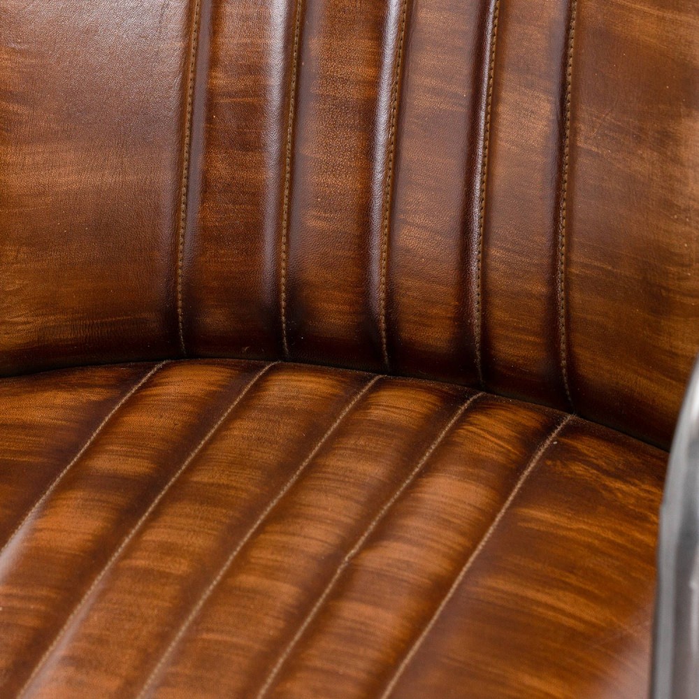 Brown Leather Industrial Dining Chairs Smithers Designer Furniture £390.00 Kitchen Diner Steel product_features