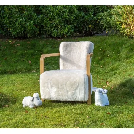 Sheepskin Armchair Smithers Designer Furniture &pound;1,375.00 Living Room Mango Wood product_features