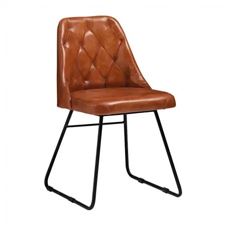 Tan Leather Dining Chair Smithers Chairs £277.00 Iron product_features