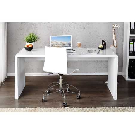 White Home Office Desk Designer Furniture Smithers of Stamford £ 499.00 Store UK, US, EU, AE,BE,CA,DK,FR,DE,IE,IT,MT,NL,NO,ES,SE