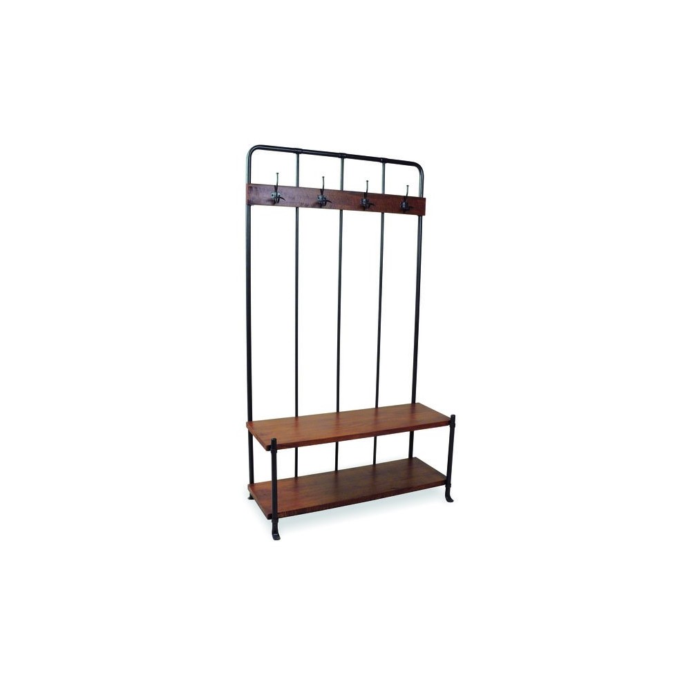 Coat Rack With Bench Seat Smithers Storage £688.00 Utility Mango Wood Steel product_features