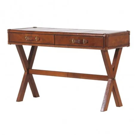 Jaipur Brown Leather Writing Desk Smithers Vintage Furniture £1,175.00 Office Bayur & MDF product_features
