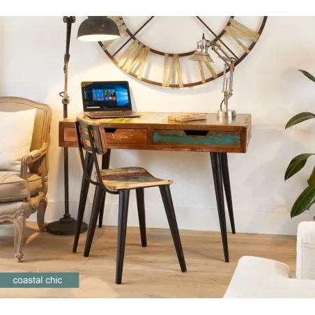 Coastal Reclaimed Wood Desk Smithers Office £631.00 All Rooms Reclaimed Boat Wood Recycled Steel product_features