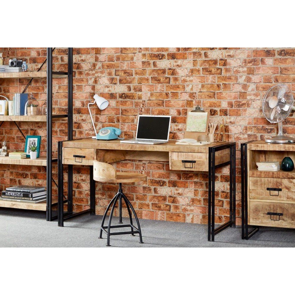 Reclaim Industrial Desk Smithers Office £600.00 Office Hardwood Steel product_features