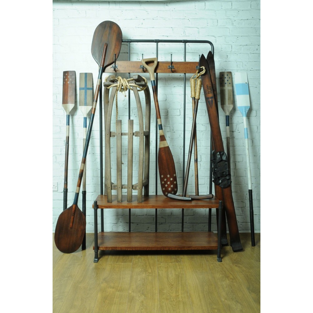 Coat Rack With Bench Seat Smithers Storage £688.00 Utility Mango Wood Steel product_features