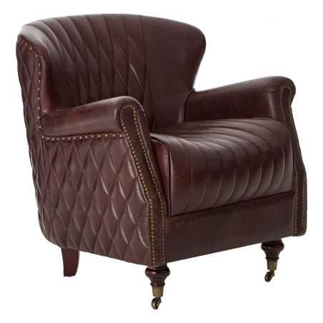 Upholstered Leather Wing Walnut Armchair Designer Furniture Smithers of Stamford £1,590.00 Store UK, US, EU, AE,BE,CA,DK,FR,D...