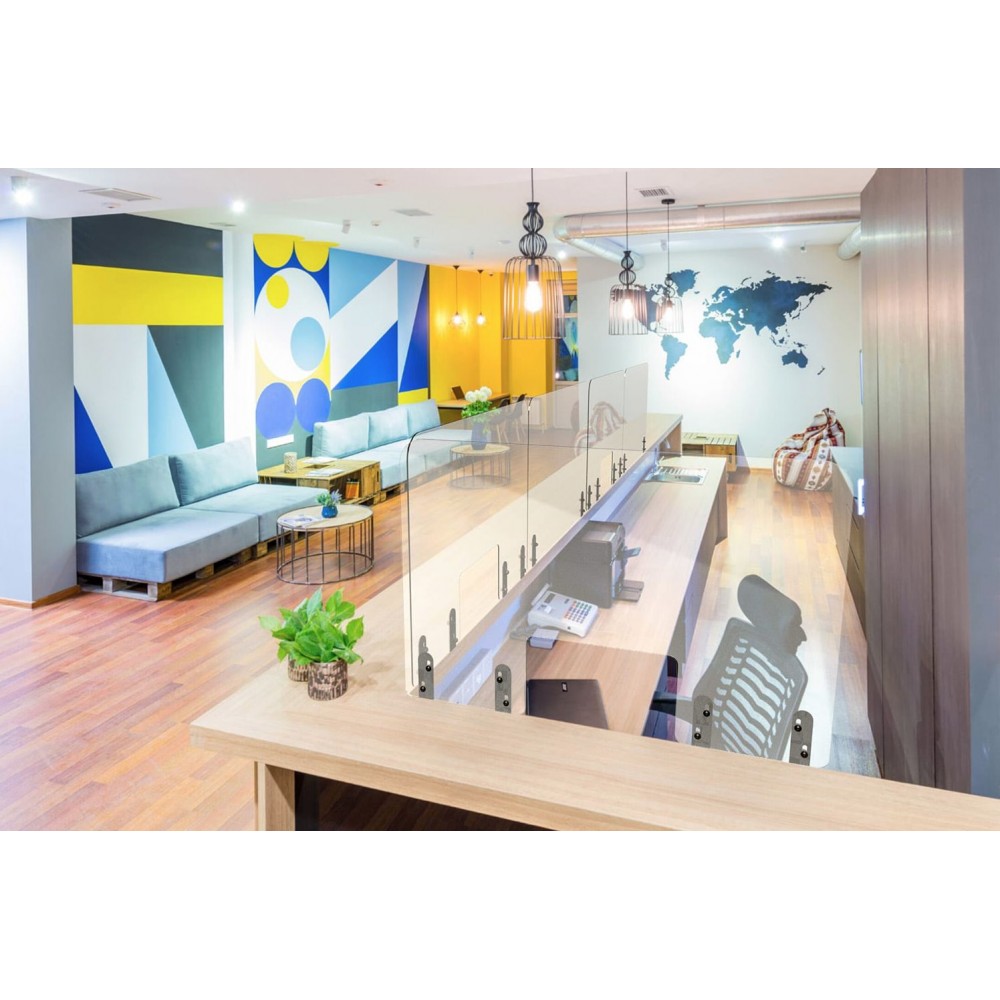 Counter Sneeze Guard Screen Smithers Industrial Furniture £115.00 Spun Brass product_features