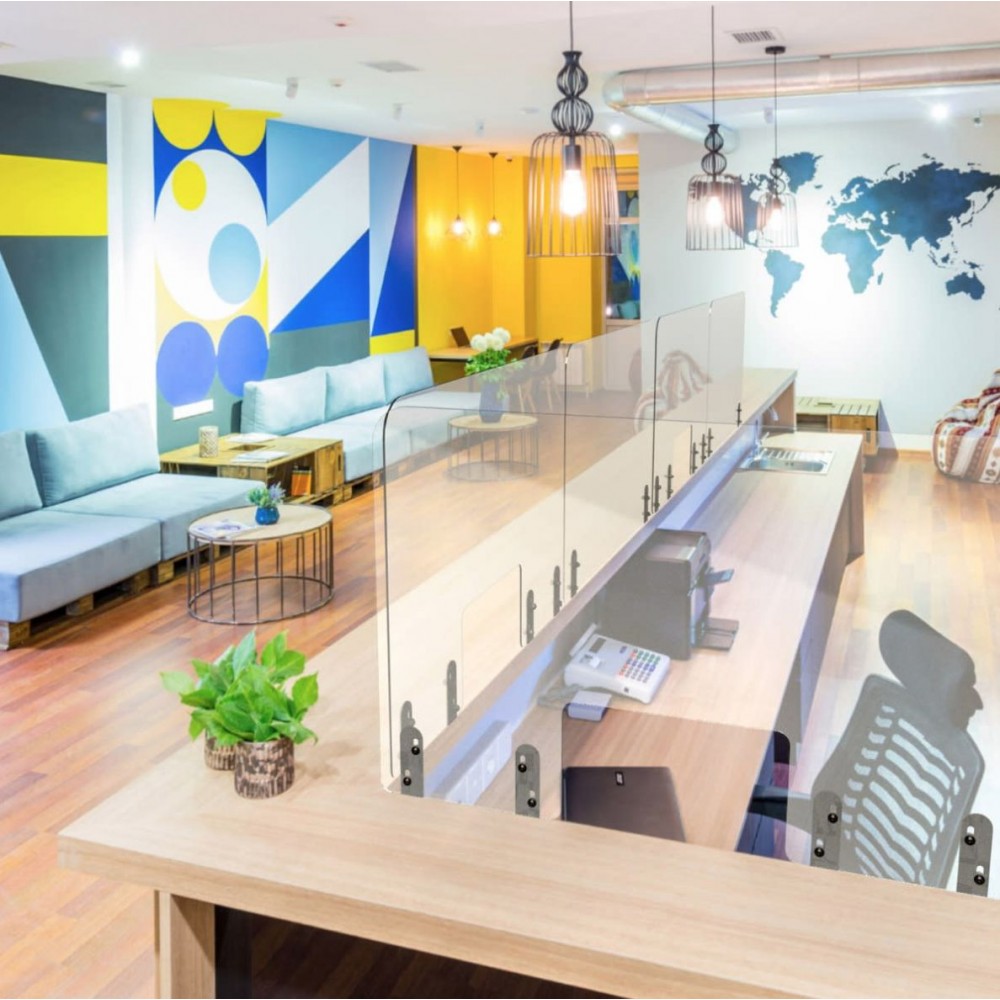 Counter Sneeze Guard Screen Smithers Industrial Furniture £115.00 Spun Brass product_features