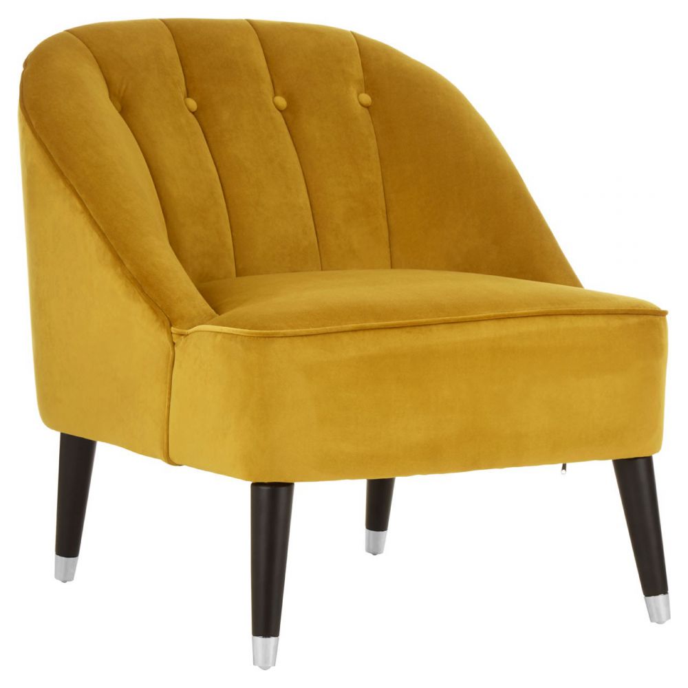Mustard Cocktail Accent Chair Yellow