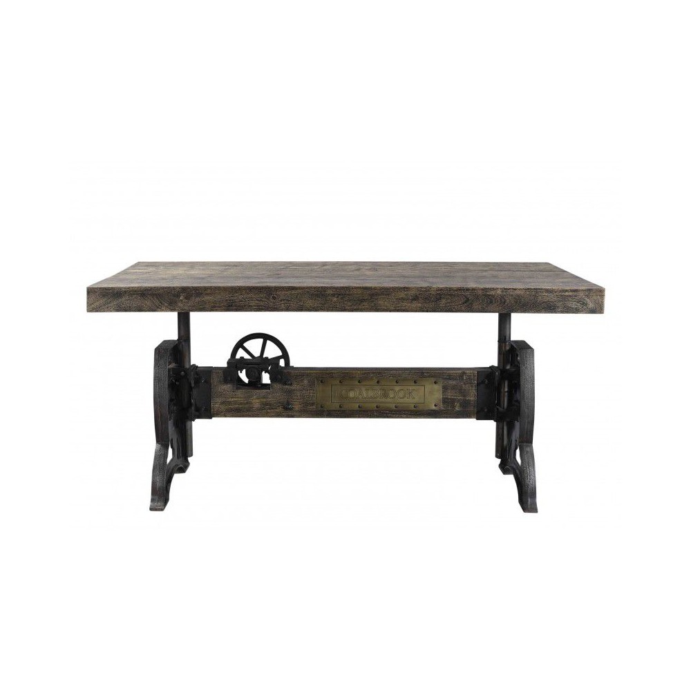 Wind Up Industrial Dining Table Smithers Industrial Furniture £2,521.00 Kitchen Diner Teak Wood product_features