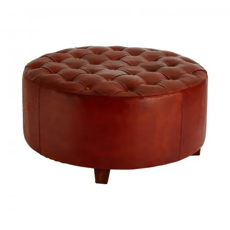XL Round Leather Seating Stool Smithers Footstools £871.00 Living Room product_features