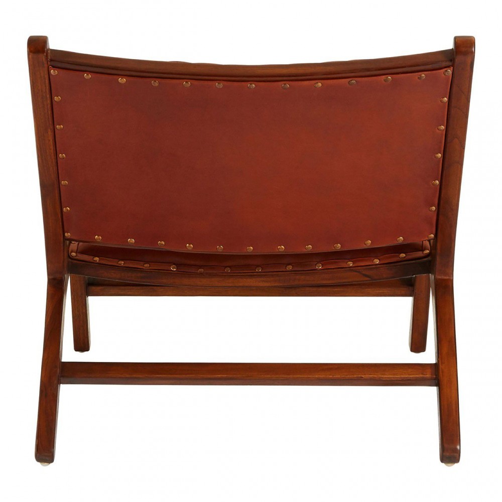 Leather Hide Lazy Chair Smithers Chairs £545.00 All Rooms Teak Wood product_features