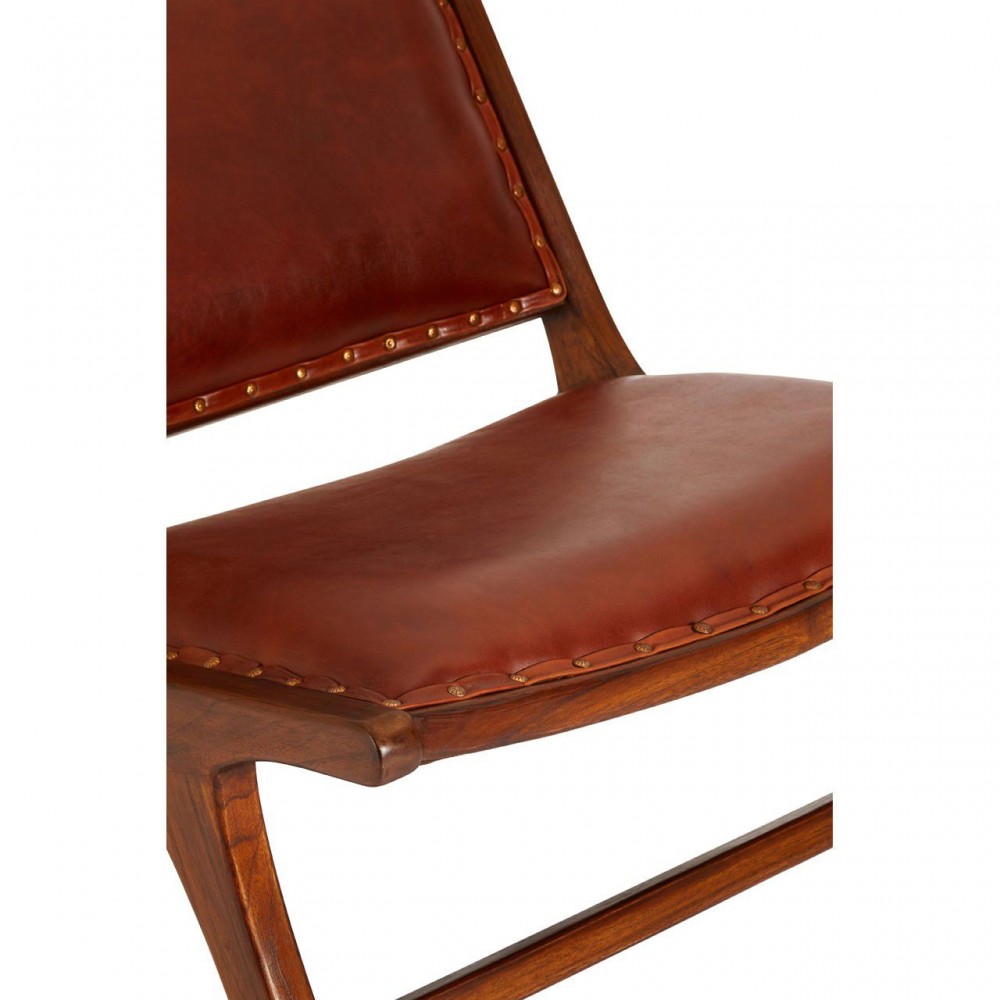 Leather Hide Lazy Chair Smithers Chairs £545.00 All Rooms Teak Wood product_features