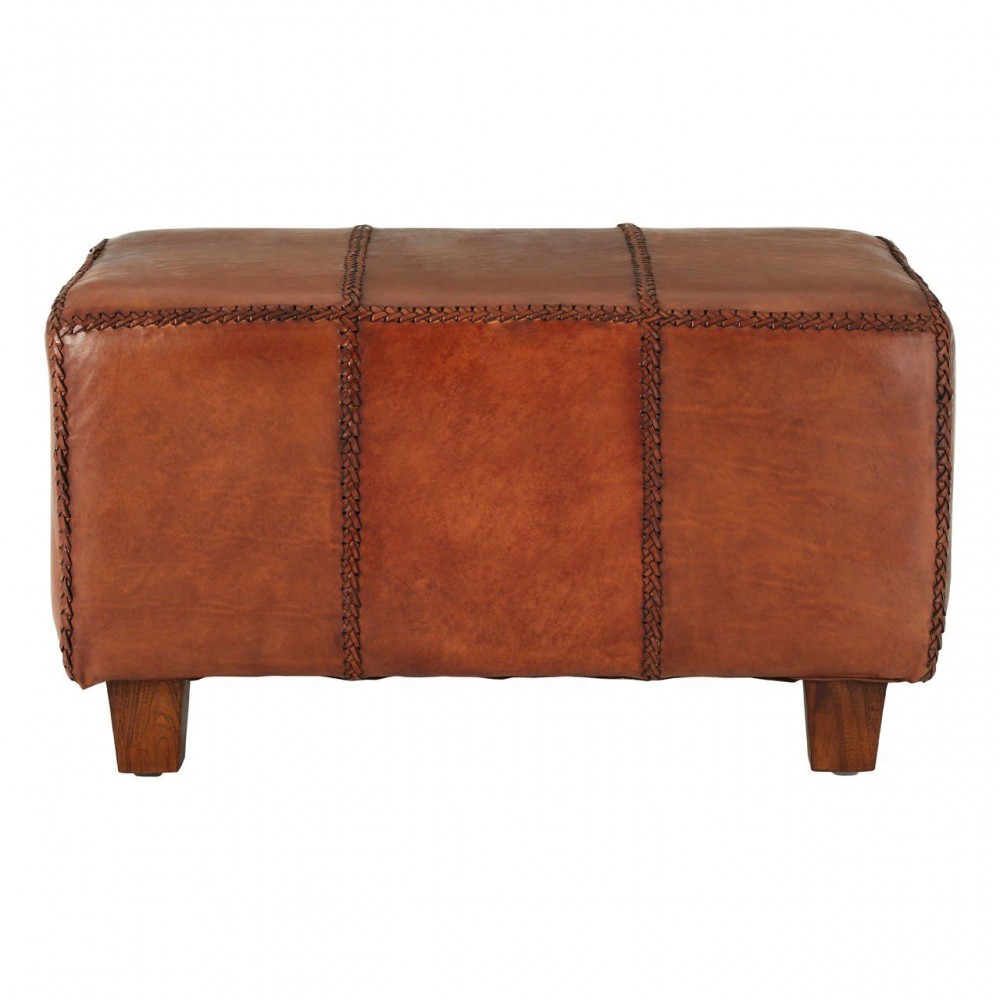 Leather Pouf Stool Smithers Footstools £458.00 Living Room product_features