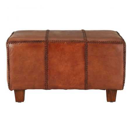Leather Pouf Stool Footstools Smithers of Stamford £500.00 Store UK, US, EU, AE,BE,CA,DK,FR,DE,IE,IT,MT,NL,NO,ES,SE